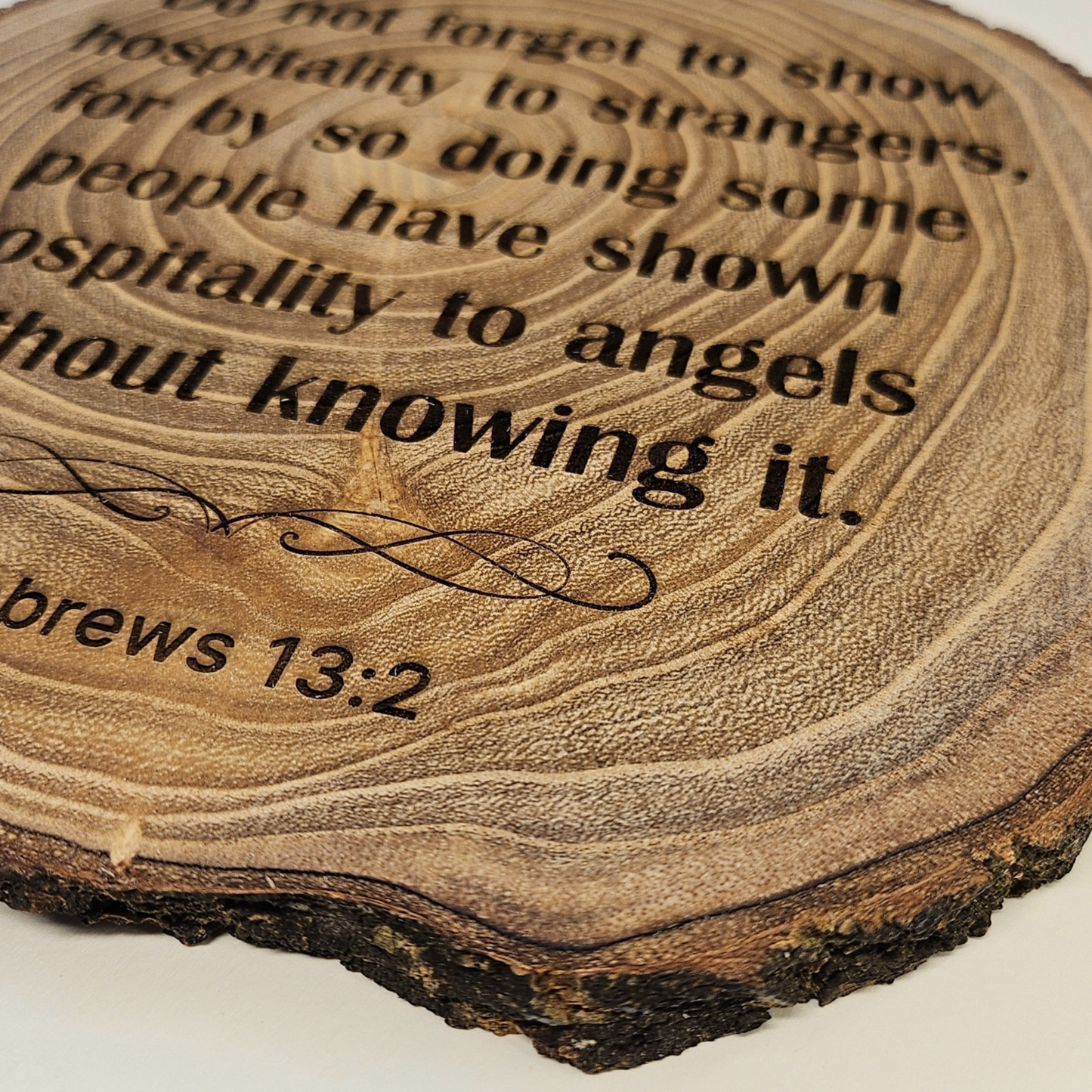 Custom Bible Wall Art - 8-9 inch Wood Slice