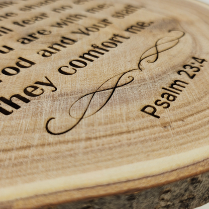 Custom Bible Wall Art - 8-9 inch Wood Slice