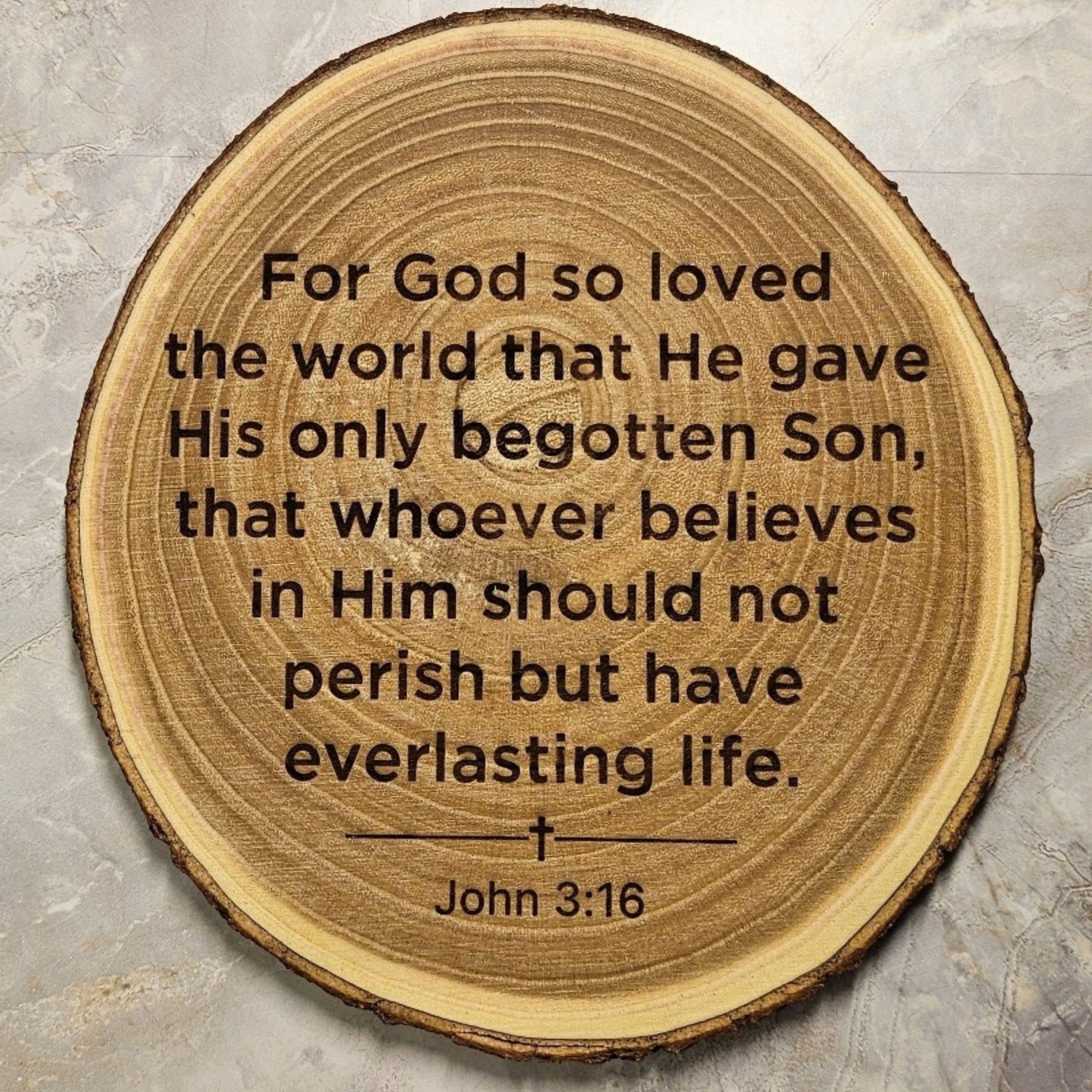 Custom Bible Wall Art - 8-9 inch Wood Slice