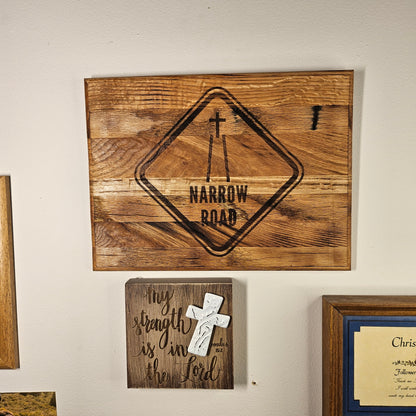 14 inch wood Slice of Scripture reclaimed pallet wood Bible verse wall art - Christian decorative art home decor