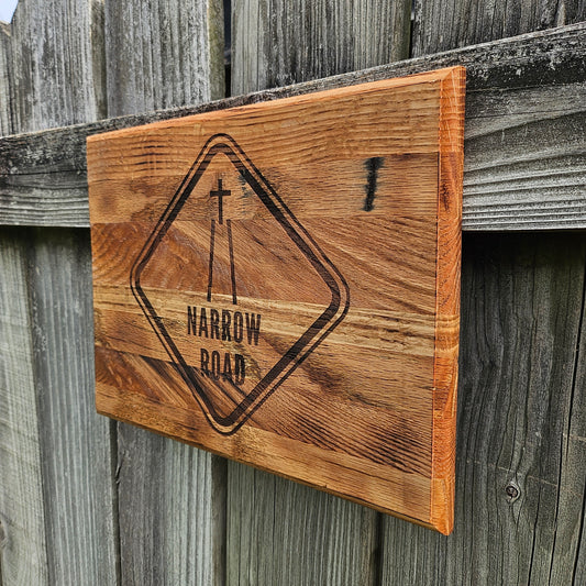 14 inch wood Slice of Scripture reclaimed pallet wood Bible verse wall art - Christian decorative art home decor